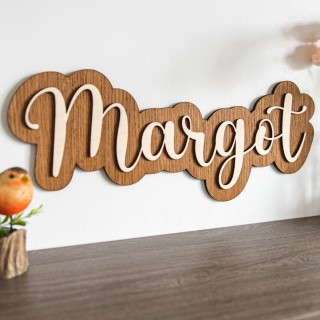 Luxe houten naambord voor babykamer